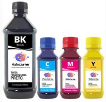 Kit 4 Tinta Compatível HP 7500A 6000DWN 6500A 800ml CMYK Pigmentado