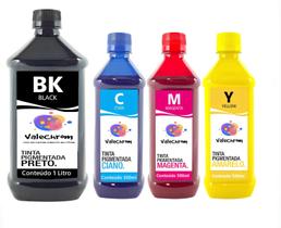 Kit 4 Tinta Compatível HP 7510 7100A 932 933 2,5L CMYK Pigmentado