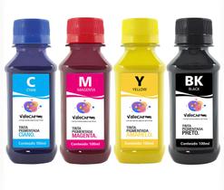 Kit 4 Tinta Compatível HP T520 T525 T530 711 de 100ml CMYK Pigmentado