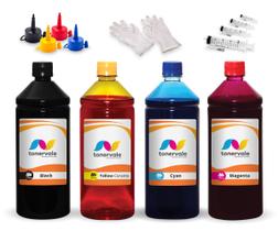 Kit 4 Tinta Compatível Para Brother DCP-T420W BTD60BK e BT5001 1 Litro