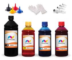 Kit 4 Tinta Compatível Para Canon G3111 GL-190 GL190 2,5 Litros - Toner Vale