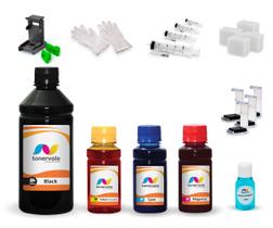 Kit 4 Tinta Compatível Para Canon MG3010 PG-145 e CL-146 800mL