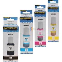 Kit 4 Tinta Compatível T504 T544 Epson Ecotank L3150 L3110 L3250 L3210 L110 L120 L200 L210 L220 L350 Masterprint