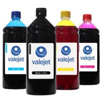 Kit 4 Tinta L655 Bulk Ink CMYK 1L Corante Valejet