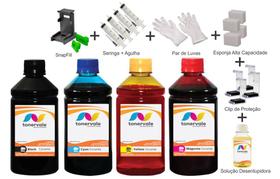 Kit 4 Tinta Para Canon MG2420 PG-245 e CL-246 250ml Linha Platinum