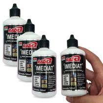 Kit 4 Tinta Para Carimbo Preta Secagem Rápida Para Plástico 100ml Radex Kit 4 Tinta Para Carimbo Preta Secagem Rápida Para Plástico 100ml Radex