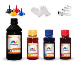 Kit 4 Tinta Para Epson L6490 T524120 CMYK 250ml Black e 100ml Color Linha Platinum
