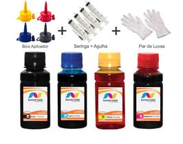 Kit 4 Tinta Para HP C5373 564xl 100ml Linha Platinum