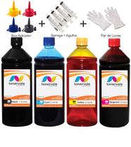 Kit 4 Tinta Para HP C5383 564xl 1 Litro Linha Platinum