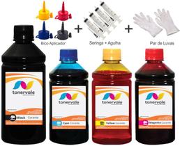Kit 4 Tinta Para HP Ink Tank 416 GT51 GT52 e GT53 500ml Black e 250ml Color Linha Platinum