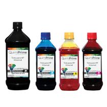 Kit 4 Tinta Recarga Tankfull Para HP Universal de 1L Black e 500ml Color QuimiPrime