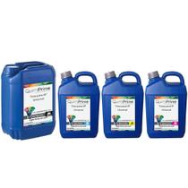 Kit 4 Tinta Recarga Tankfull Para HP Universal de 20L Black e 5L Color QuimiPrime