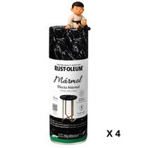 Kit 4-tinta spray rust-oleum efeito marmore (linhas brancas)