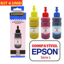 Kit 4 Tinta sublimática Impressora L355 L365 L375 L395 L380