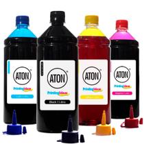 Kit 4 Tintas Bulk Ink L355 CMYK 1 Litro Corante Aton