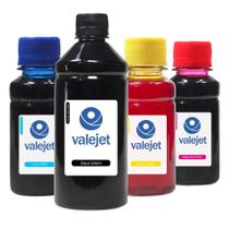 Kit 4 Tintas Bulk Ink L4160 Black 500ml Coloridas 100ml Valejet