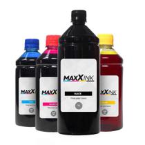 Kit 4 Tintas Canon G1100 Black 1 Litro Coloridas 500ml - Maxx Ink