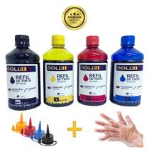 Kit 4 Tintas Compatíveis P/ Impressora L3210 500ml Gold Ink