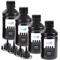 Kit 4 Tintas Compatível Impressora L395 250ml Black Pigmentada Inova Ink