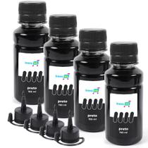 kit 4 Tintas compatível para Impressora L395 100ml Black Pigmentada Inova Ink