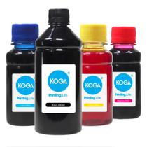 Kit 4 Tintas G2100 Black 500ml Coloridas 100ml Koga