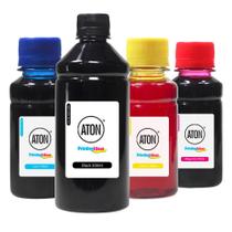 Kit 4 Tintas G4110 Black 500ml Coloridas 100ml Aton