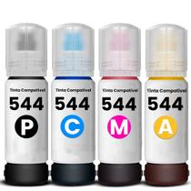 Kit 4 Tintas para L3250 L3150 L3210 L3110 L5190 L5290 T544 Kit 4 Tintas para L3250 L3150 L3210 L3110 L5190 L5290 T544