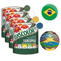 Kit 4 Tintas Piso Copa Do Mundo Decoração 900ml Lukscolor - Kit 4 Tintas Piso Copa Do Mundo Decoração 900ml Lukscolor -