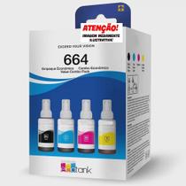 Kit 4 Tintas T664 Original para L120 L1300 L395 664 T644 L396 L355 L555 L365 L355 Kit 4 Tintas T664 Original para L120 L1300 L395 664 T644 L396 L355 L555 L365 L355