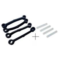 Kit 4 Tirante Preto + Rolete Brastemp Eletrônica Bwq22