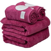 Kit 4 Toalha Buddemeyer Hannah Intense Air Rosa 2 banho e 2 rosto