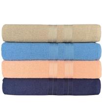 kit 4 Toalha De Banho Caricinha Algodão Toque Suave Leve