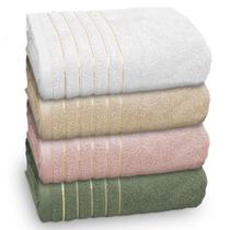 Kit 4 Toalha de Banho Golden, 100% Algodão Premium, 78x150cm, Banhão, Gramatura 500