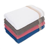 Kit 4 Toalha de Banho Luxo Lumin 100 Algodão 360g/m Luxo Macia Grande e Alta Absorção 75x150cm