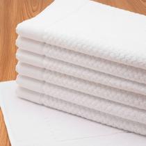 Kit 4 Toalha de Piso Buddemeyer Luxor Fio Penteado 100% Algodão Pés Alta Gramatura 1100g/m2 48 x 80 cm Cor:Branco 1011