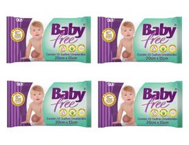Kit 4 Toalha Umedecida Baby Free 50 Unidades - QLB Kit 4 Toalha Umedecida Baby Free 50 Unidades - QLB