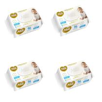 Kit 4 Toalha Umedecida Mili Love & Care 96 Unidades - Mili