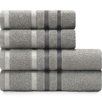 Kit 4 Toalhas 2 Banho e 2 Rosto 100% algodão Portinari - LM Peter Emcompre