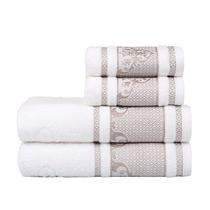 Kit 4 Toalhas Atlântica Imperial Sublime: 2 Banho + 2 Rosto Algodão Macio Absorvente