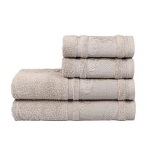 Kit 4 Toalhas Atlântica Imperial Sublime: 2 Banho + 2 Rosto Algodão Macio Absorvente