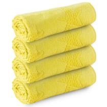 Kit 4 Toalhas Banhao Praia Piscina Hotel Lufamar Amarela