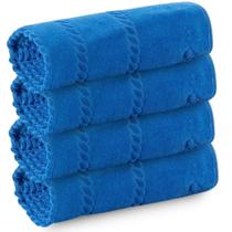 Kit 4 Toalhas Banhao Praia Piscina Hotel Lufamar Azul