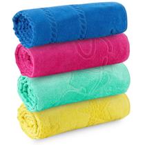 Kit 4 Toalhas Banhao Praia Piscina HotelLufamar