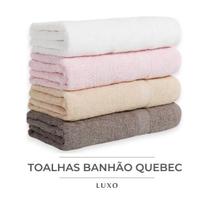 Kit 4 Toalhas Banhão Quebec 100 Algodão Grande Macia Luxo 80 cm x 1,50m Kit 4 Toalhas Banhão Quebec 100 Algodão Grande Macia Luxo 80 cm x 1,50m