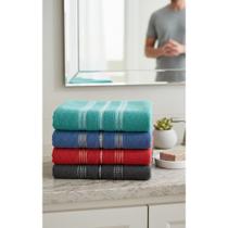 Kit 4 Toalhas Banho Algodão 100% Maciez Absorvente Sortidas