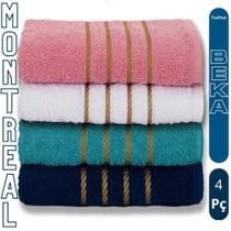 Kit 4 Toalhas Banho Banhão 70 X 130 Montreal Beka Luxo Alta Absorção Kit 4 Toalhas Banho Banhão 70 X 130 Montreal Beka Luxo Alta Absorção