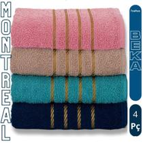 Kit 4 Toalhas Banho Grossas Banhão 70 X 130 Montreal Super Luxo Alta Absorção Mod 2