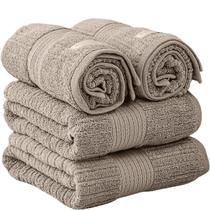 Kit 4 Toalhas Buddemeyer Fio Penteado Canelado Bege 2 banho e 2 rosto Kit 4 Toalhas Buddemeyer Fio Penteado Canelado Bege 2 banho e 2 rosto
