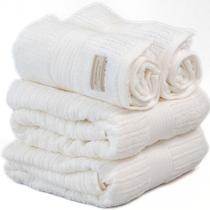 Kit 4 Toalhas Buddemeyer Fio Penteado Canelado Branco 2 banho e 2 rosto Kit 4 Toalhas Buddemeyer Fio Penteado Canelado Branco 2 banho e 2 rosto