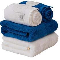 Kit 4 Toalhas Buddemeyer Hannah Intense Air Branco Azul 2 banho e 2 rosto